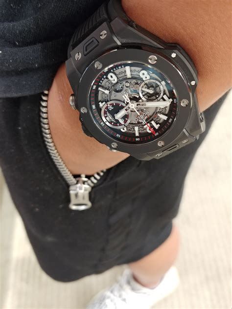 hublot big bang black on wrist|hublot big bang watch.